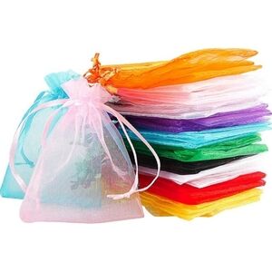 50pcs Colorful Organza Gift Bags for Parties
